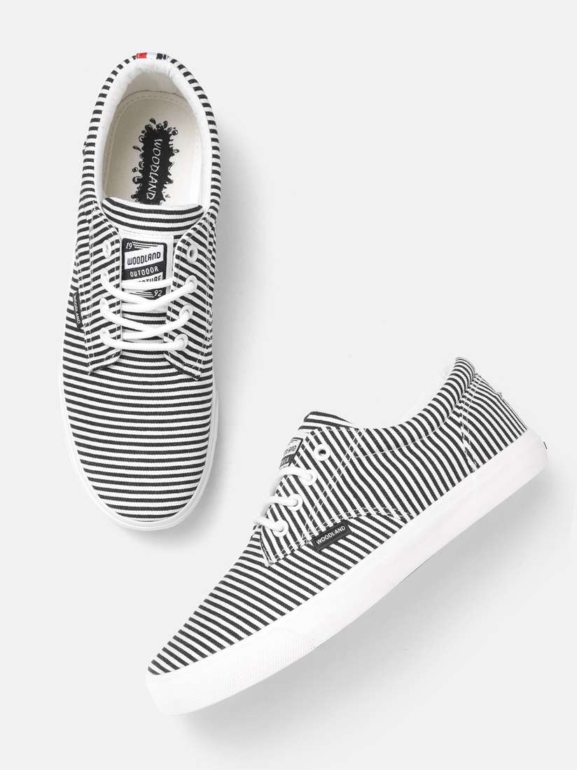 black and white striped sneakers