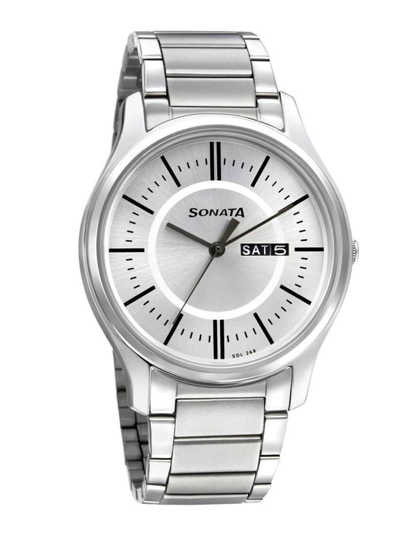 Sonata white watch top