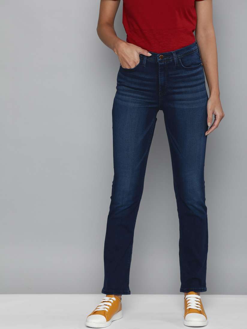 Buy Levis Women Blue Regular Fit High Rise Clean Look Sustainable Jeans Jeans for Women 13326392 Myntra