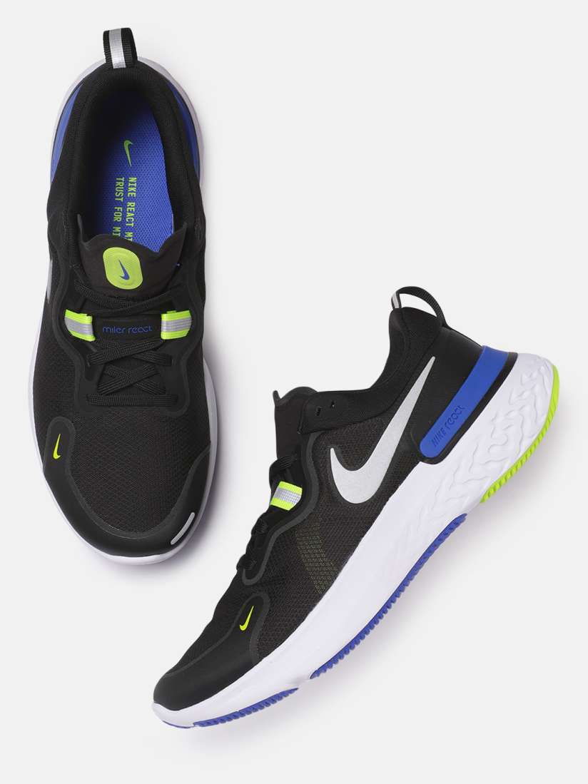 Buy Nike Men Black REACT MILER Running Shoes Sports Shoes for Men 13327694 Myntra
