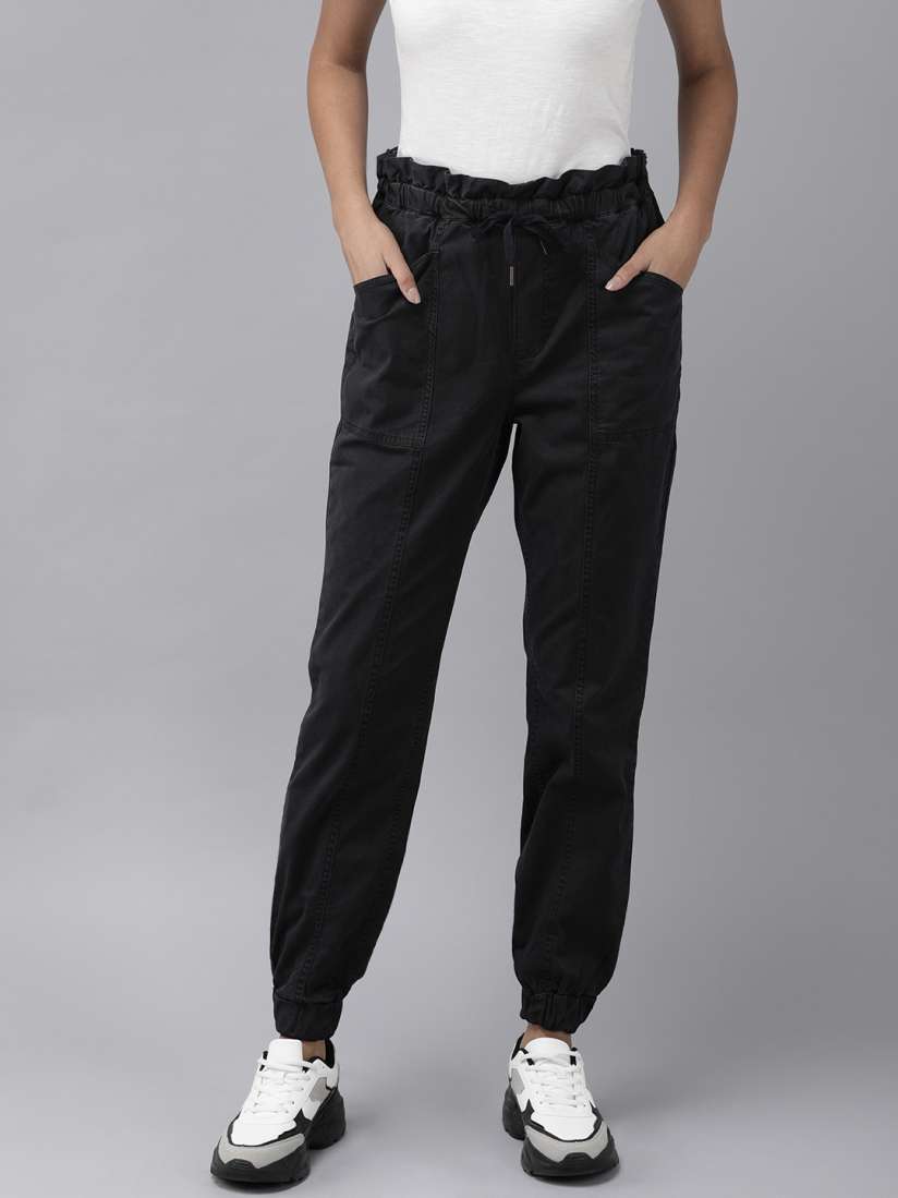 Womens paper bag joggers clearance
