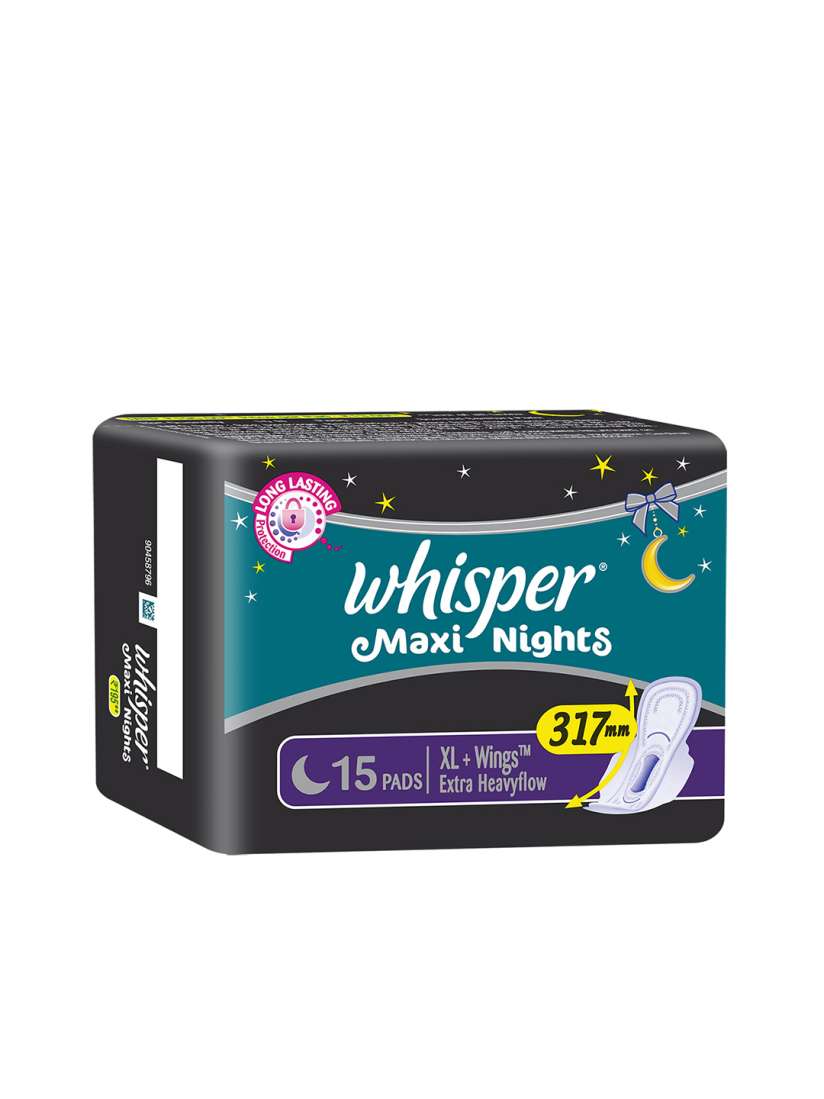 Buy Whisper Maxi Night Sanitary Pads with Extra Large Wings 15 Pads Sanitary Napkins for Women 13335714 Myntra