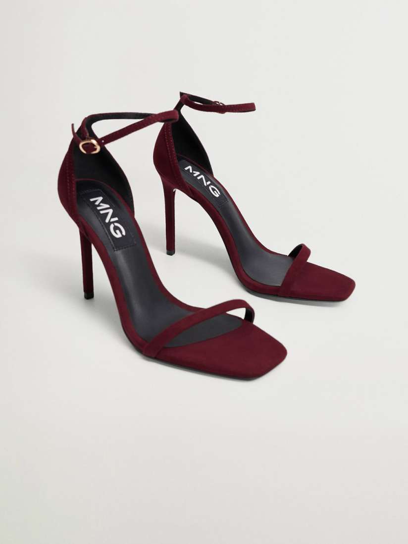 Maroon open toe heels discount