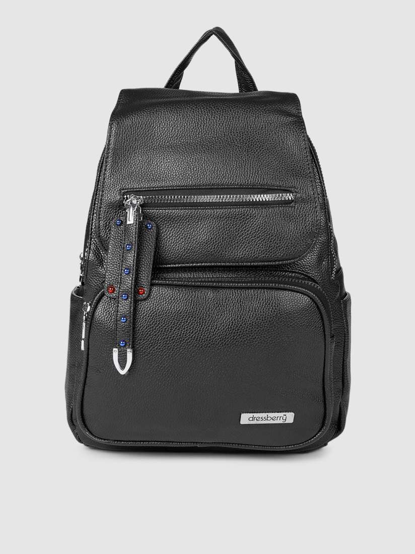 Buy DressBerry Women Black Solid Backpack Backpacks for Women 13350212 Myntra