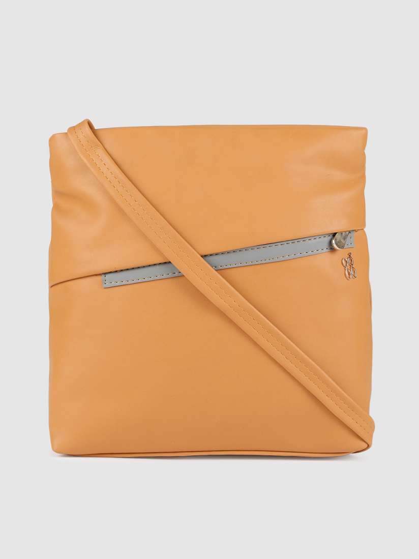Baggit mustard yellow solid sling bag discount