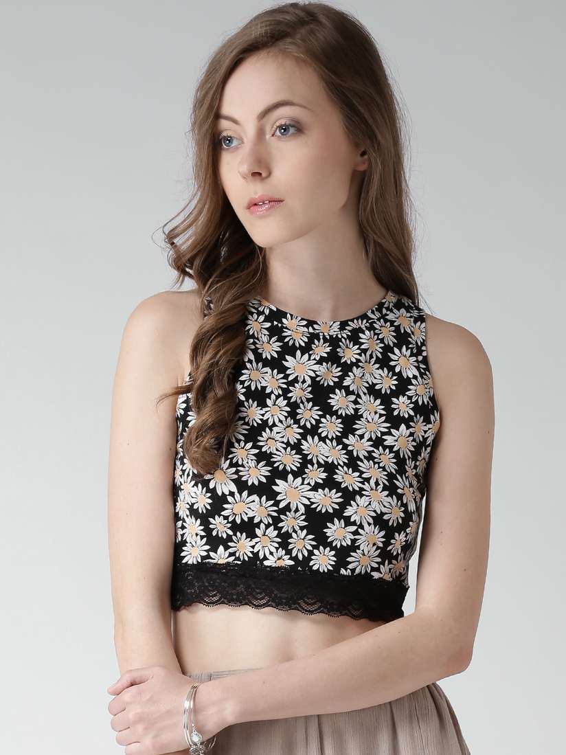 floral print crop top forever 21