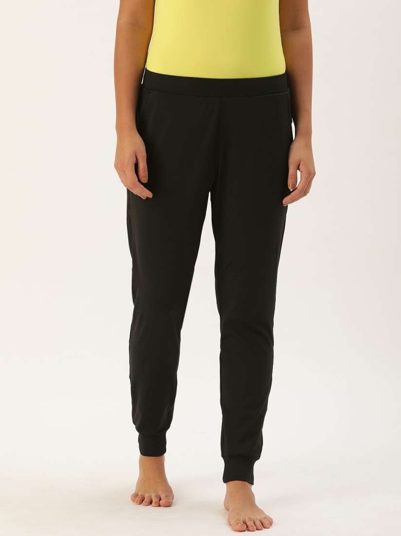 Buy Enamor Plus Size Women Black Solid Yoga Pants Track Pants for Women 13370426 Myntra