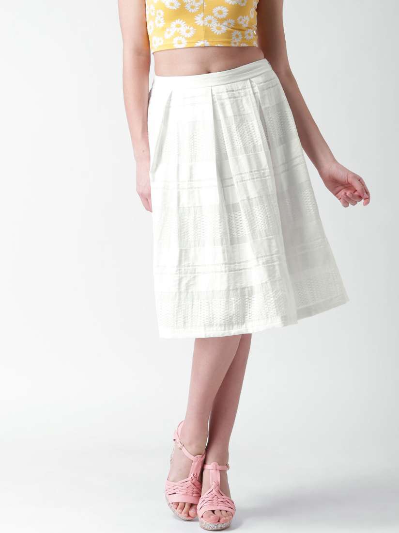 Forever 21 white midi skirt top