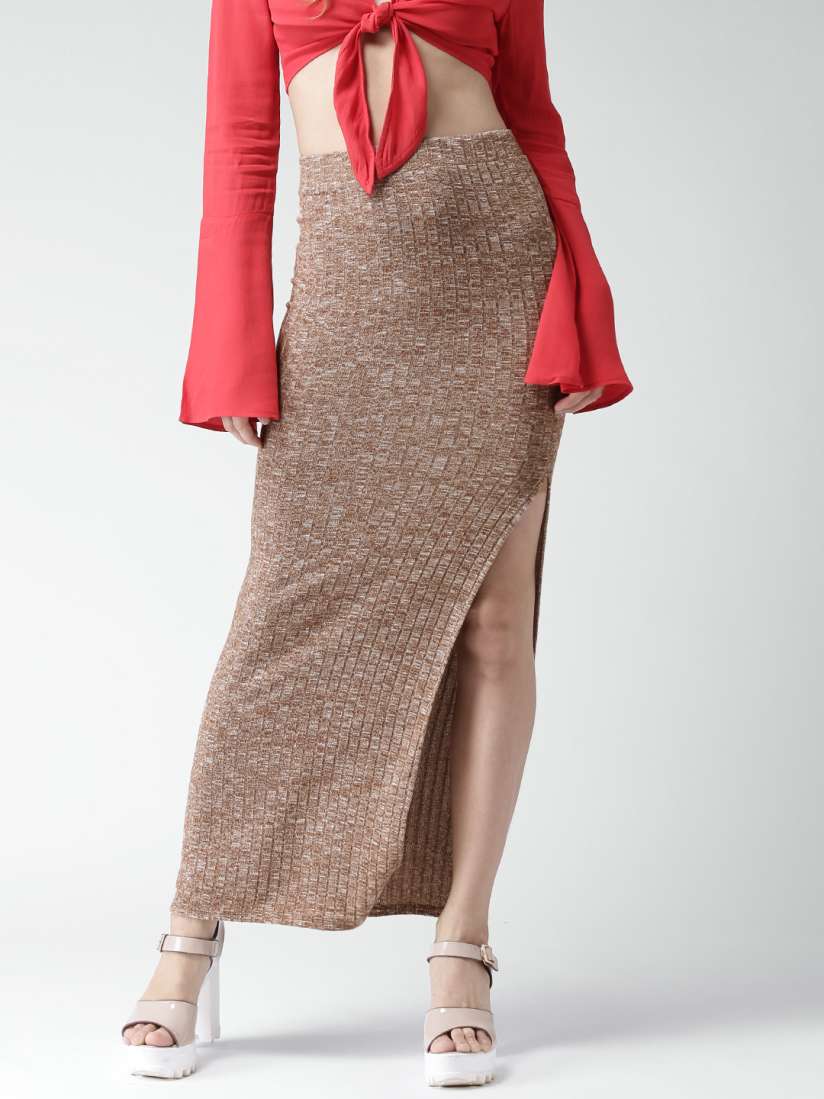 Long skirts with high slits forever 21 shop