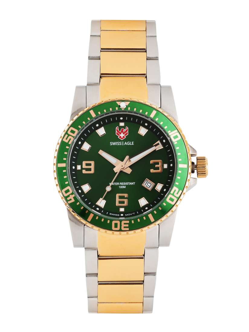 Buy Swiss Eagle Men Green Dial Watch SE 9082B TTRG 06 Watches for Men Myntra