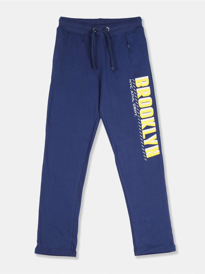 Buy Cherokee Boys Navy Printed Mid Rise Upturned Hem Track Pants Track Pants for Boys 13390624 Myntra