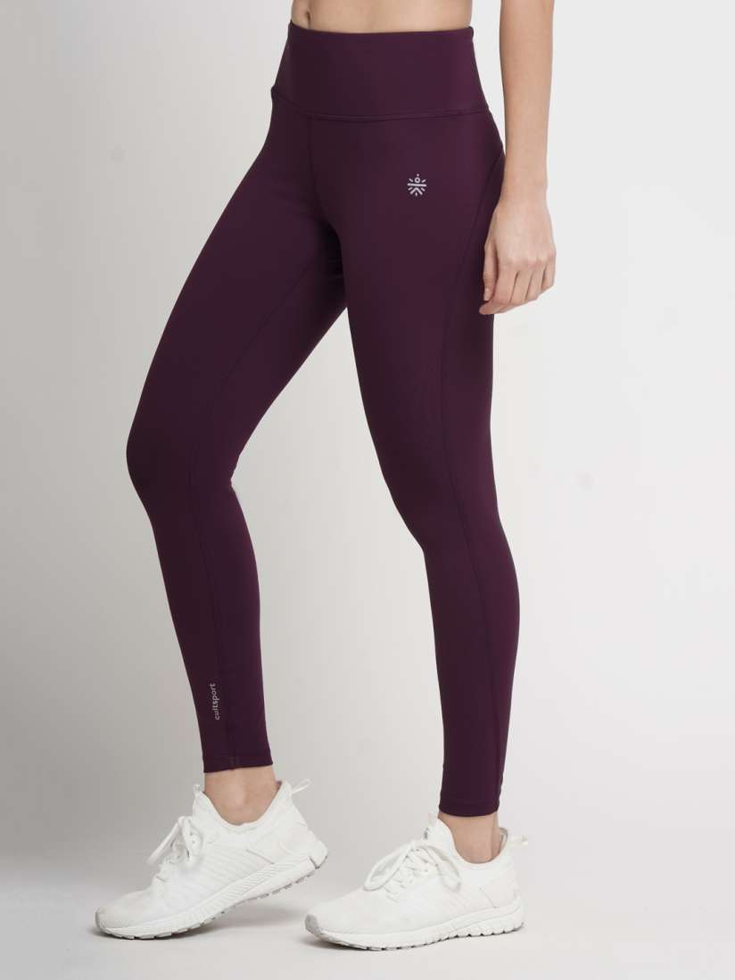 Burgundy workout leggings top