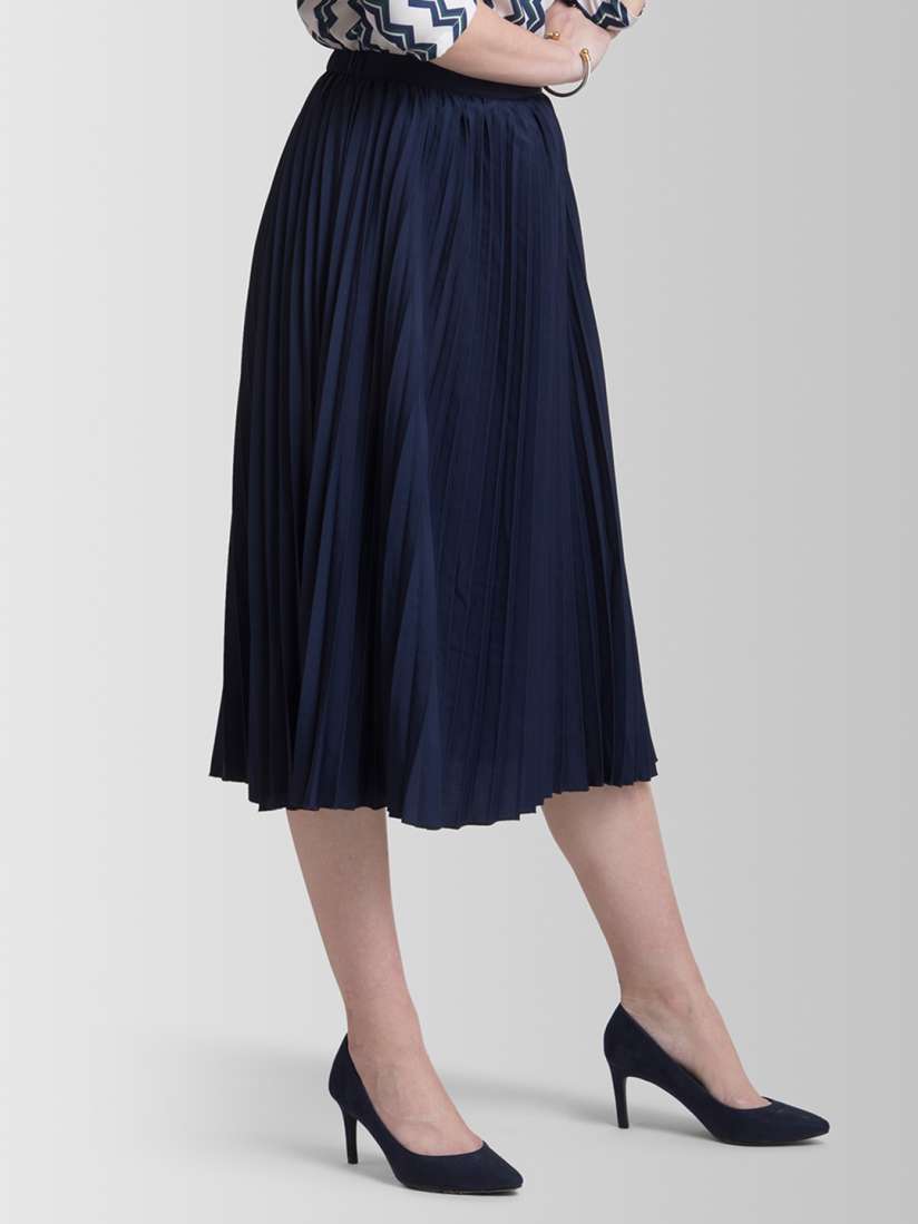 Buy FableStreet Navy Blue A Line Knee Length Skirt Skirts for Women 13397734 Myntra