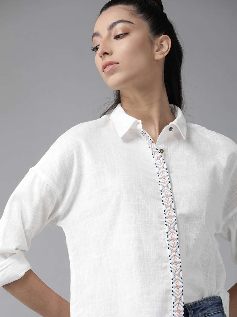 Solid casual shirts store