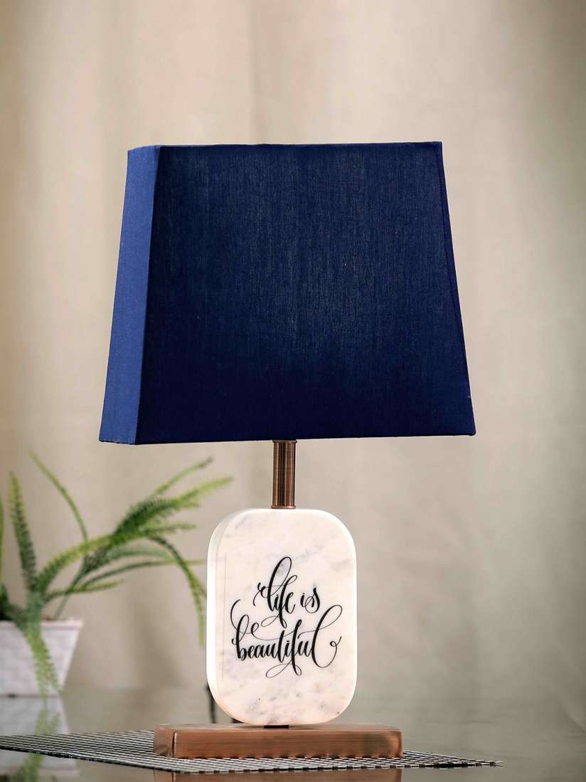Blue marble lamp cheap