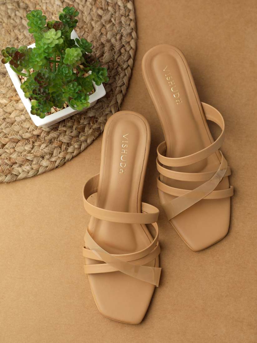 Buy Vishudh Nude Brown Solid Heels Heels for Women 13410864 Myntra