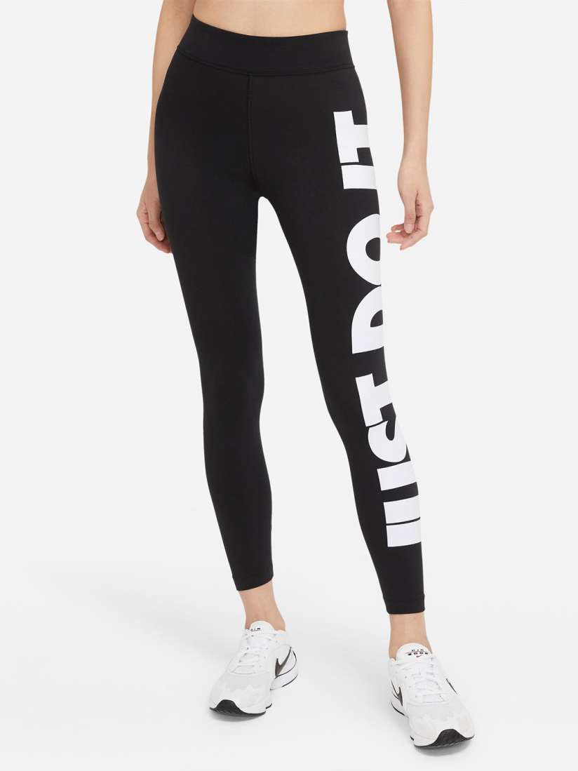 Buy Nike Women Black Printed Essential High Rise GX HR JD Tights Tights for Women 13421398 Myntra