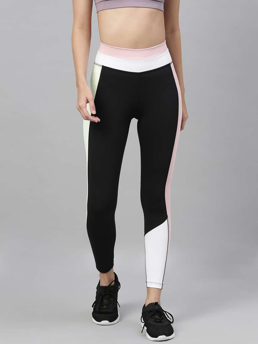 Womens Leggings Nike Colour Block Tights Nike Womens One Dri-FIT
