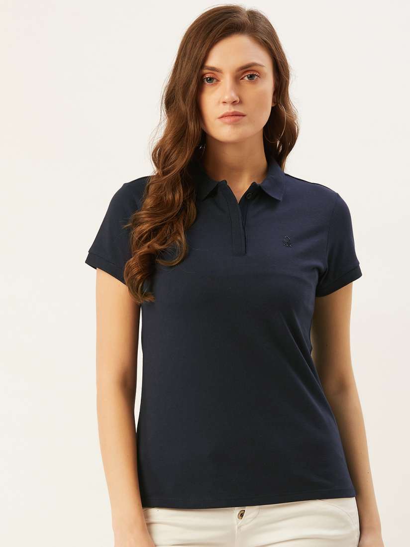 Navy blue color polo t shirt best sale