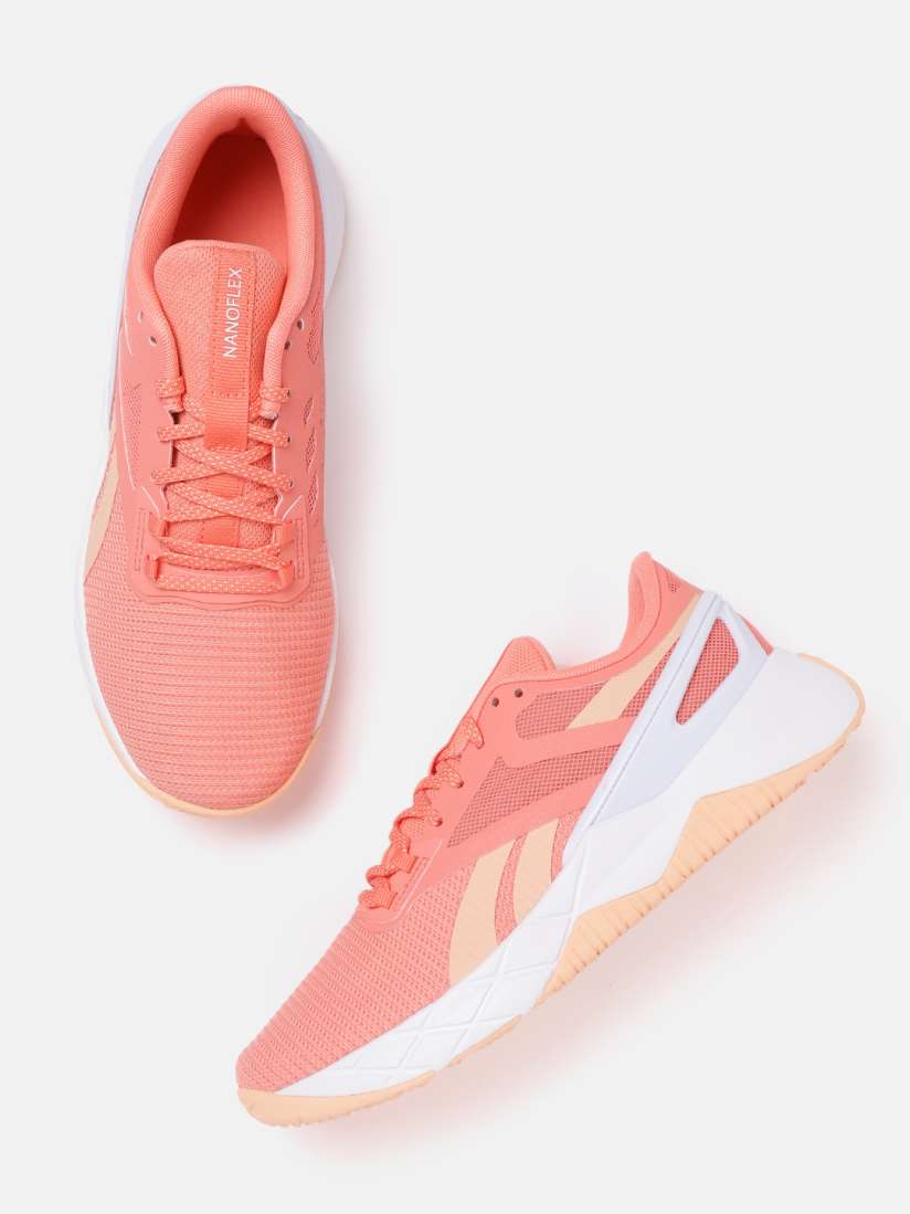 Buy Reebok Women Peach Coloured Nanoflex Woven Design Training Shoes Sports Shoes for Women 13427362 Myntra