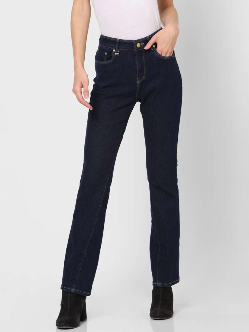 Buy ONLY Women Blue Hella Flared High Rise Clean Look Stretchable Jeans Jeans for Women 13429076 Myntra