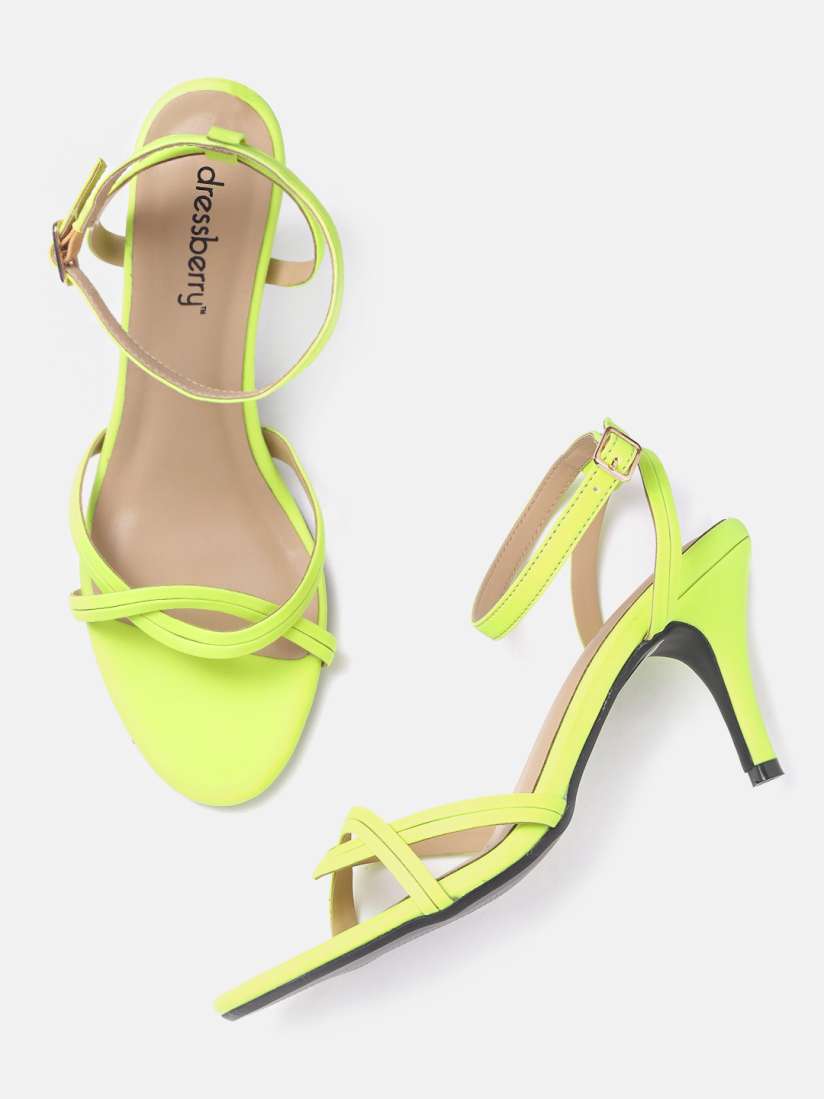 Fluorescent green heels hot sale