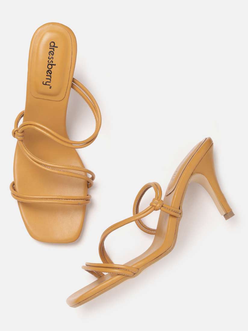 Buy DressBerry Women Mustard Yellow Slim Heels Heels for Women 13438394 Myntra