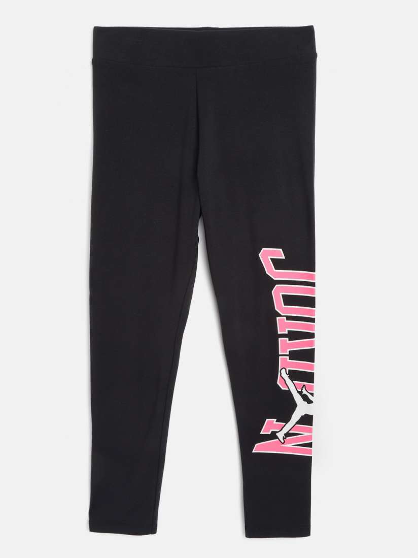 Buy Jordan Girls Black Pink Brand Logo Printed Open Lane Tights Tights for Girls 13439498 Myntra