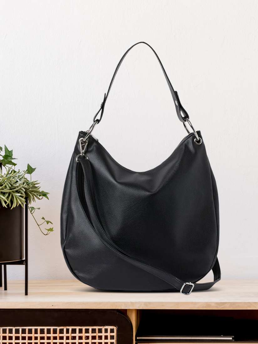 Buy H M Women Black Solid Hobo Bag Handbags for Women from H M at Rs. 2299. Style ID 13441144