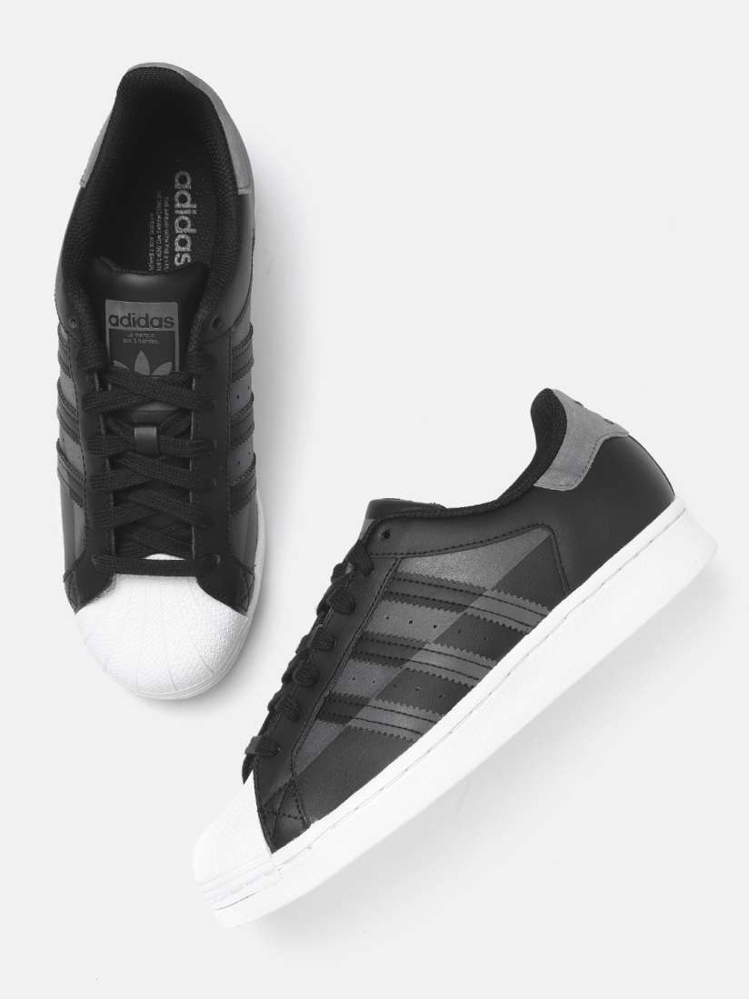 Buy ADIDAS Originals Men Black Charcoal Grey Superstar Sneakers Casual Shoes for Men 13443630 Myntra