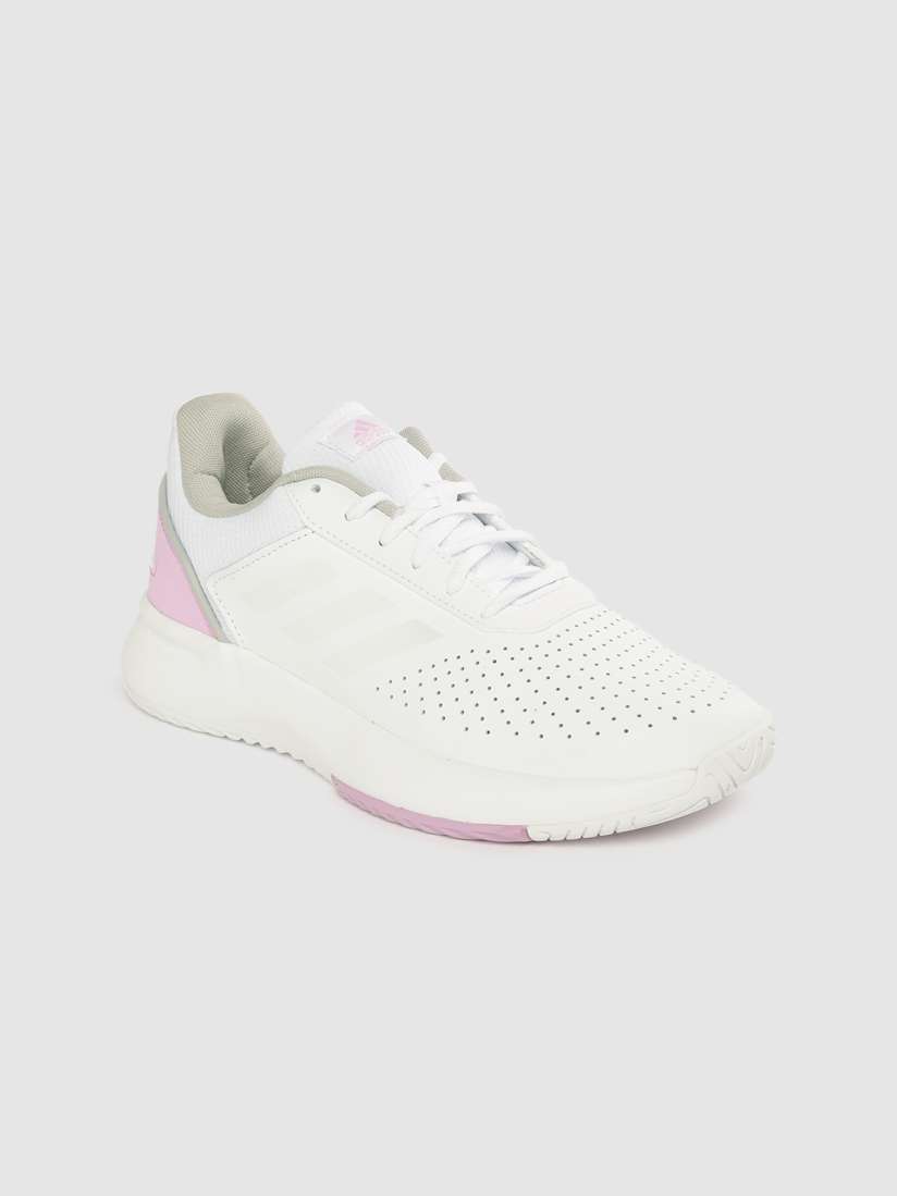 Buy ADIDAS Women White Woven Design Courtsmash Tennis Shoes Sports Shoes for Women 13444994 Myntra