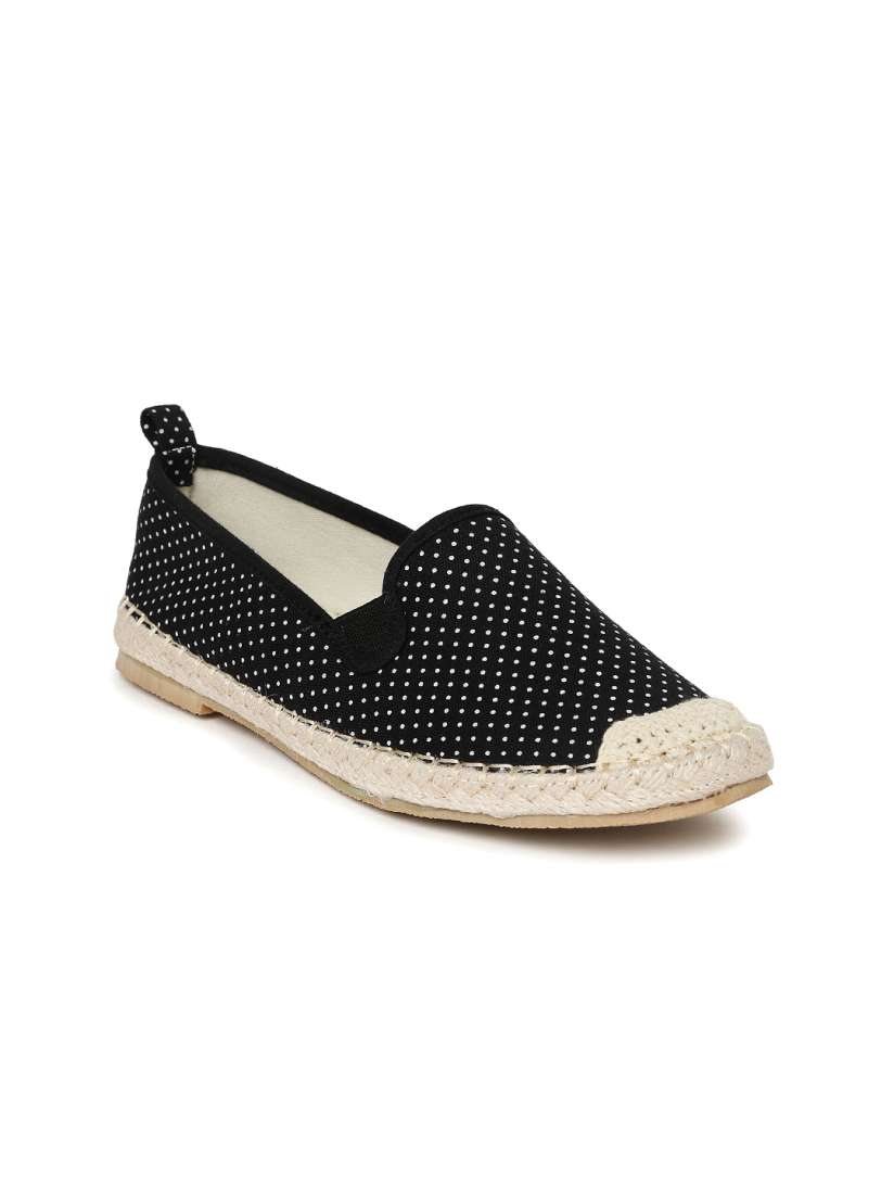 Buy Red Pout Women Black Polka Dot Print Espadrilles Casual Shoes for Women 1345425 Myntra