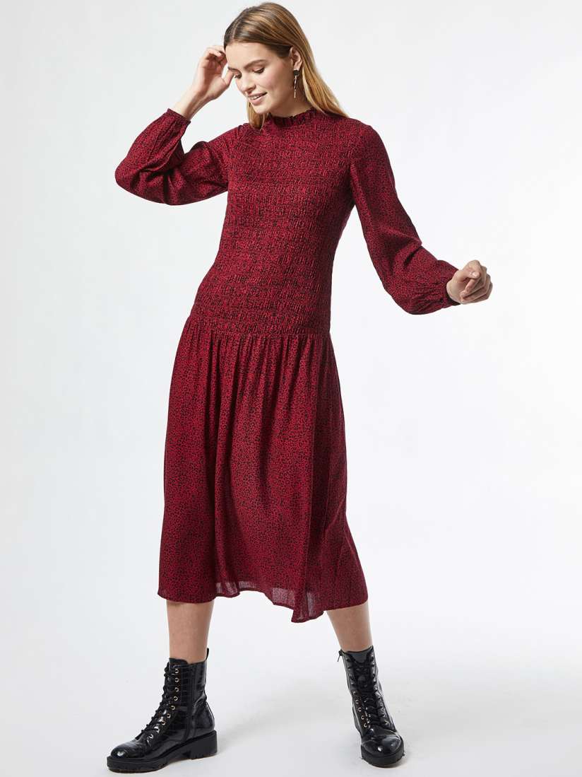 Dorothy perkins red animal print dress store