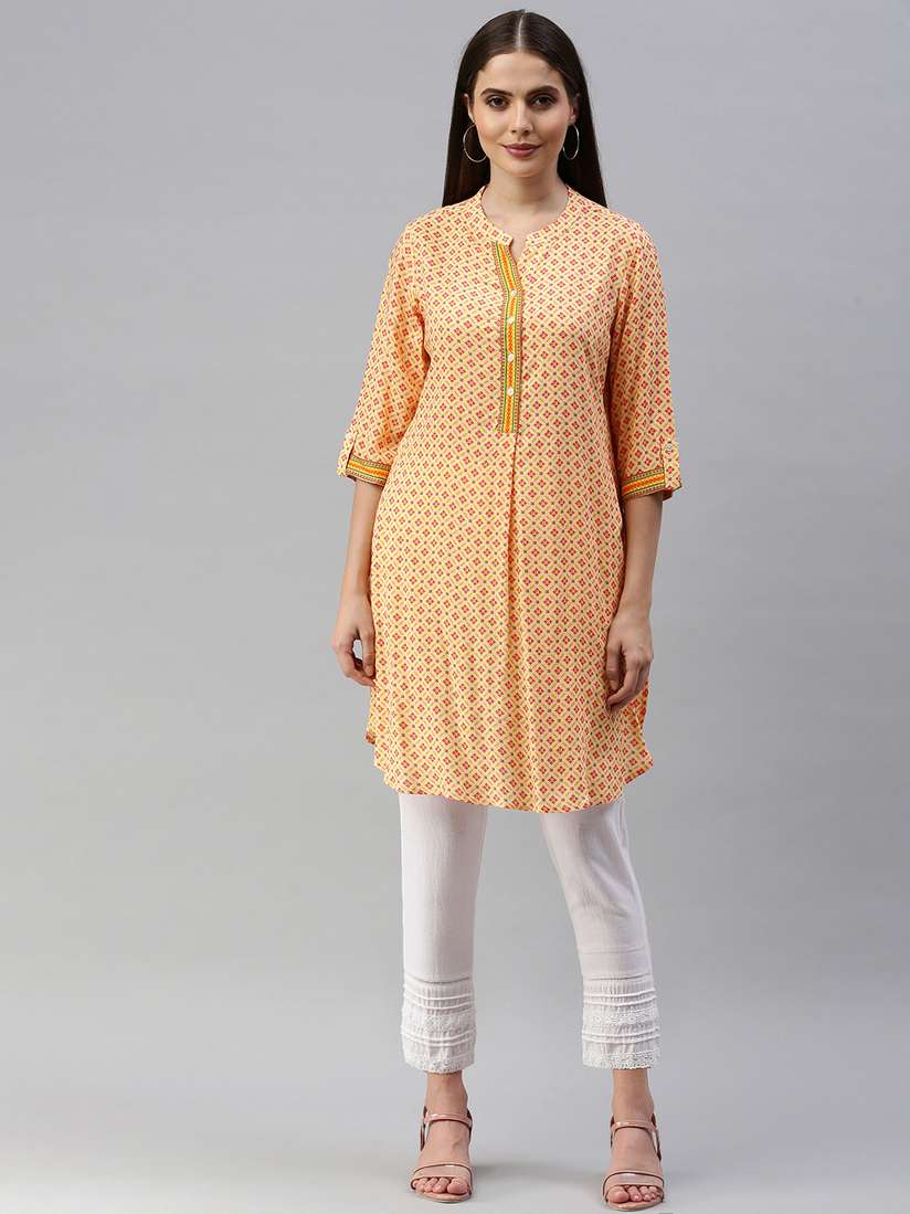 global desi orange tunic
