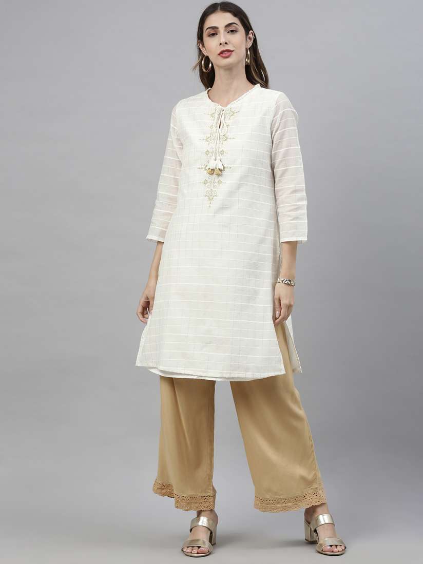 Global desi off white kurta new arrivals