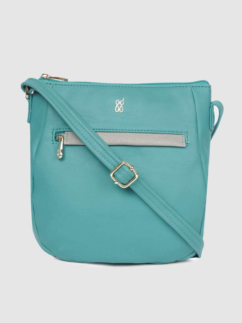 Buy Baggit Teal Blue Solid Sling Bag Handbags for Women 13464358 Myntra