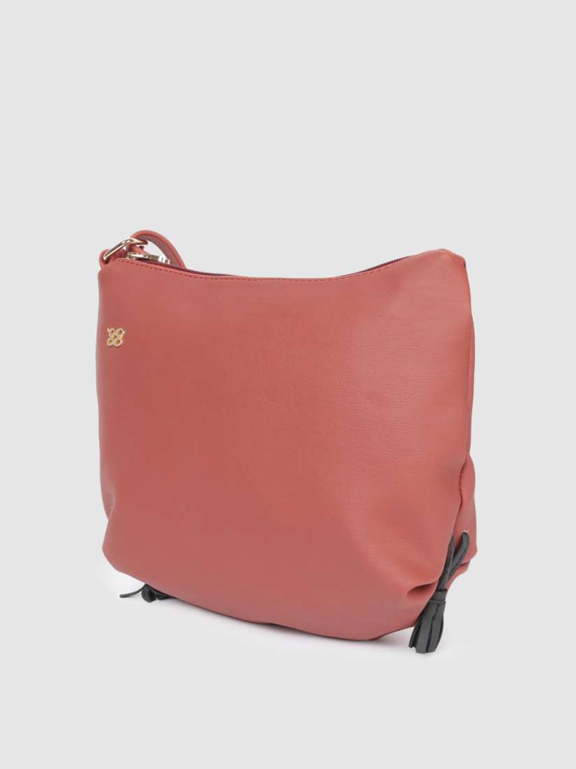 Buy Baggit Coral Red Solid Sling Bag Handbags for Women 13464446 Myntra