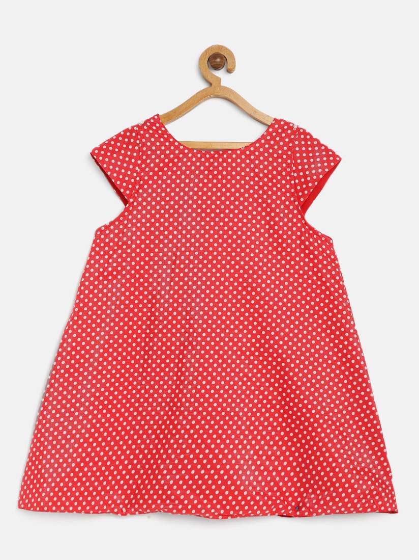 Buy MANY FROCKS Girls Red And White Printed A Line Dress Dresses for Girls 13469822 Myntra