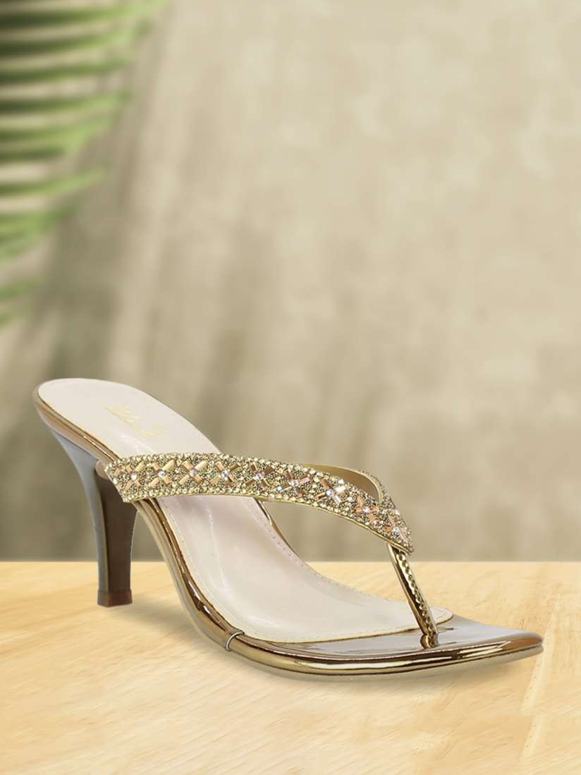 Buy Inc 5 Women Rose Gold Embellished Heels Heels for Women 13470664 Myntra