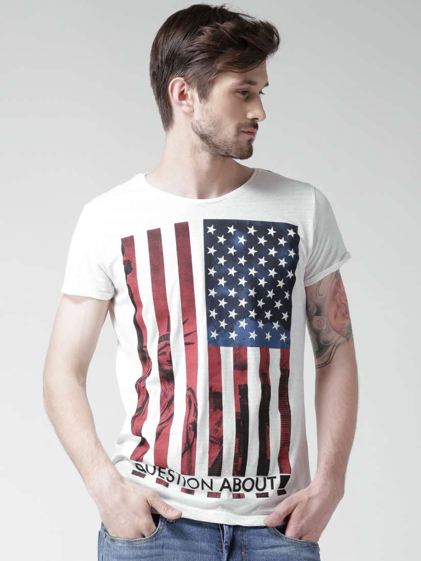 White american flag shirt on sale