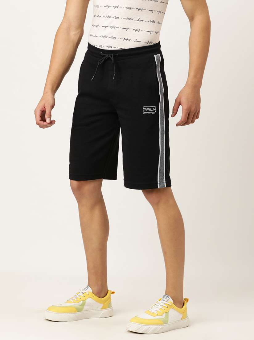 Buy Proline Active Men Black Solid Slim Fit Sports Shorts with Side Stripes Shorts for Men 13497108 Myntra