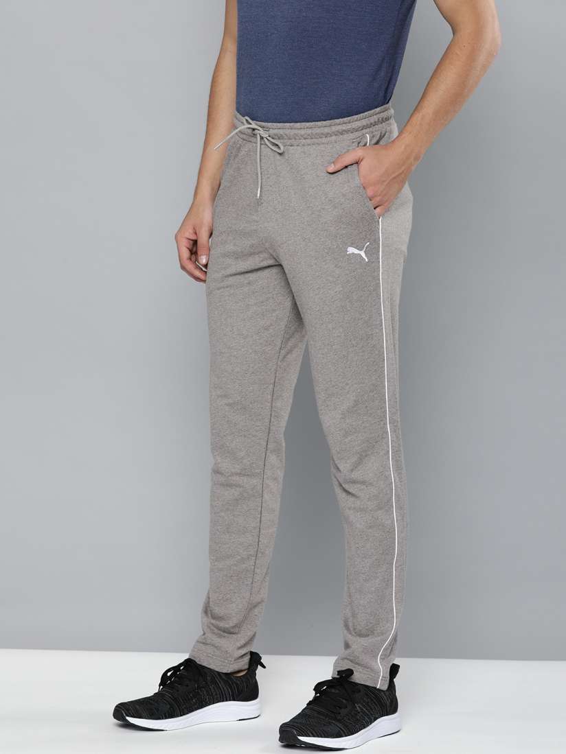 Buy Puma Men Grey Melange Solid Slub Sweatpants Track Pants Track Pants for Men 13501958 Myntra