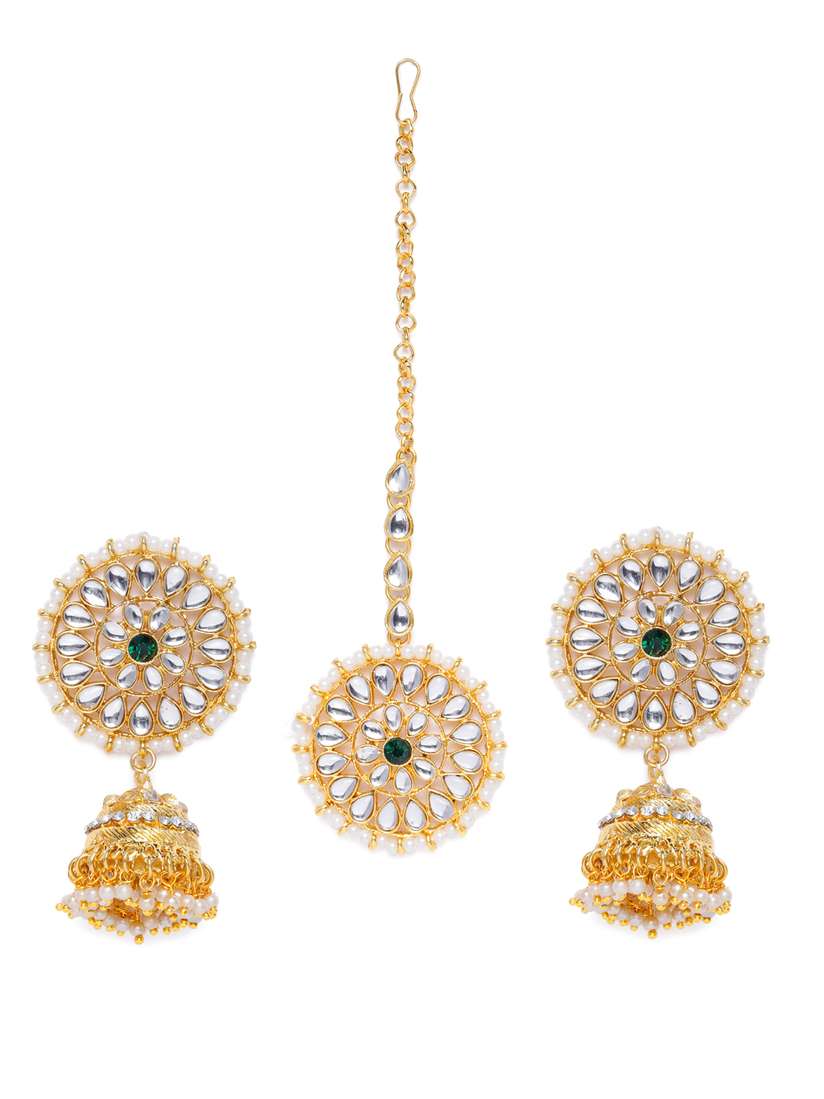 Maang tikka and earrings set myntra cheap