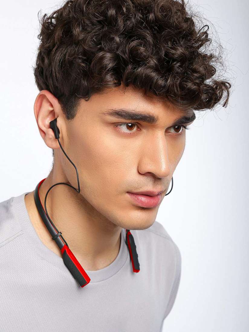 Buy Wings Red Black Glide Wireless Earphone with Deep Bass Headphones for Unisex 13508252 Myntra
