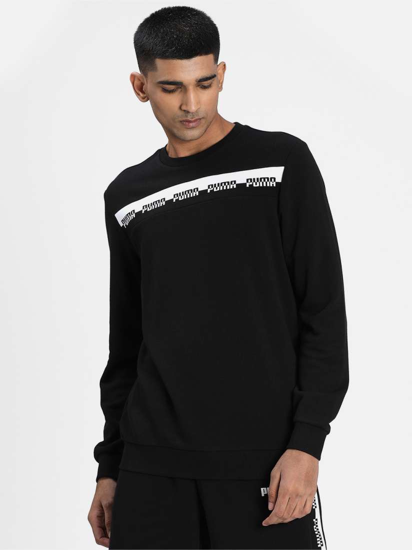 Buy Puma Men Black Printed AMPLIFIED Crew Sweatshirt Sweatshirts for Men 13511090 Myntra