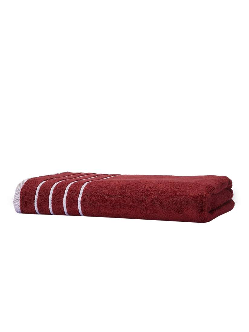Buy MARK HOME Maroon Solid 500 GSM Zero Twist Anti Bacterial Treated Bath Towels Bath Towels for Unisex 13518456 Myntra