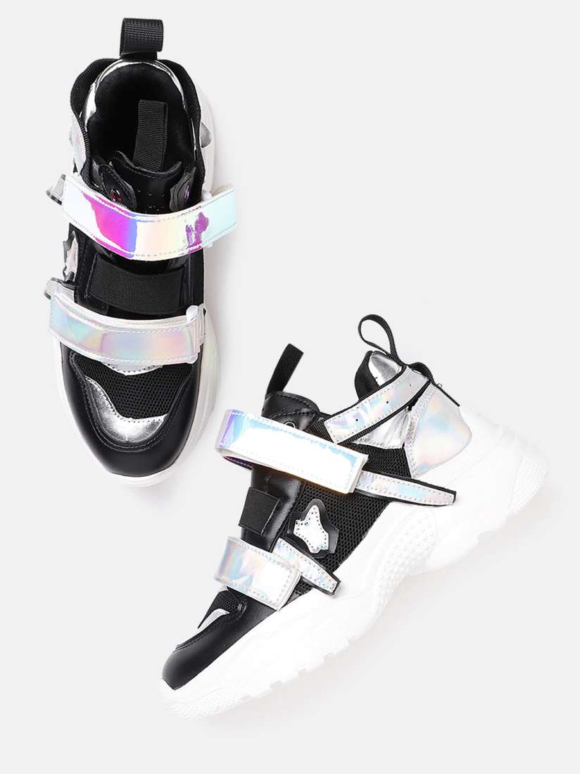 Buy Lavie Women Black Solid Flatform Sneakers with Iridescent Effect Casual Shoes for Women 13523964 Myntra