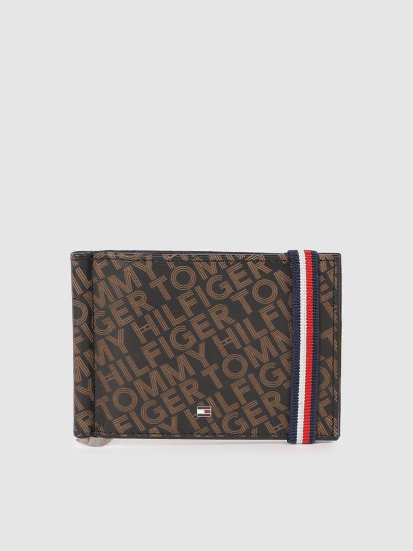 Buy Tommy Hilfiger Men Black Printed Leather Money Clip Wallets for Men 13524790 Myntra