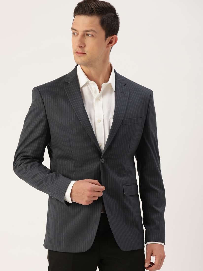 Peter england grey blazer best sale