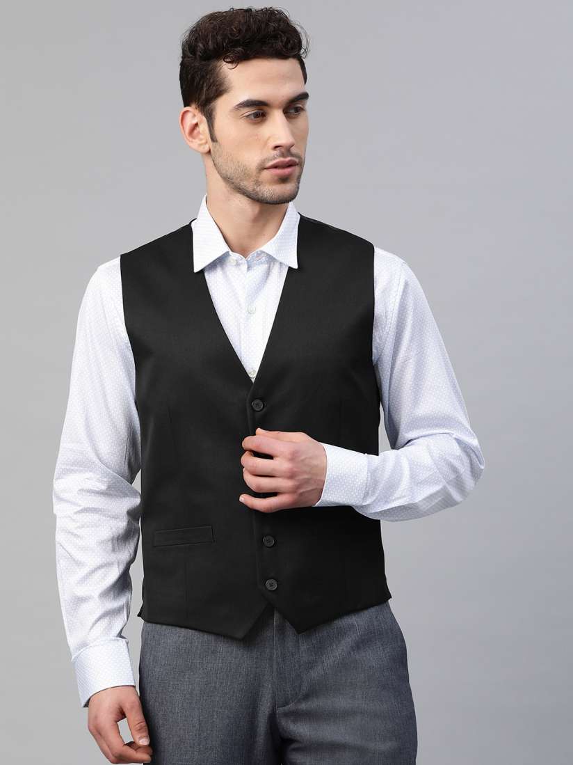 Marks and spencer black waistcoat outlet